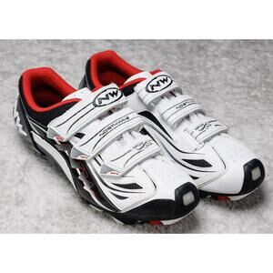 Northwave Rebel R3 Black White Red Mountain Bike Shoes Mens Size 9.5 EU 42
